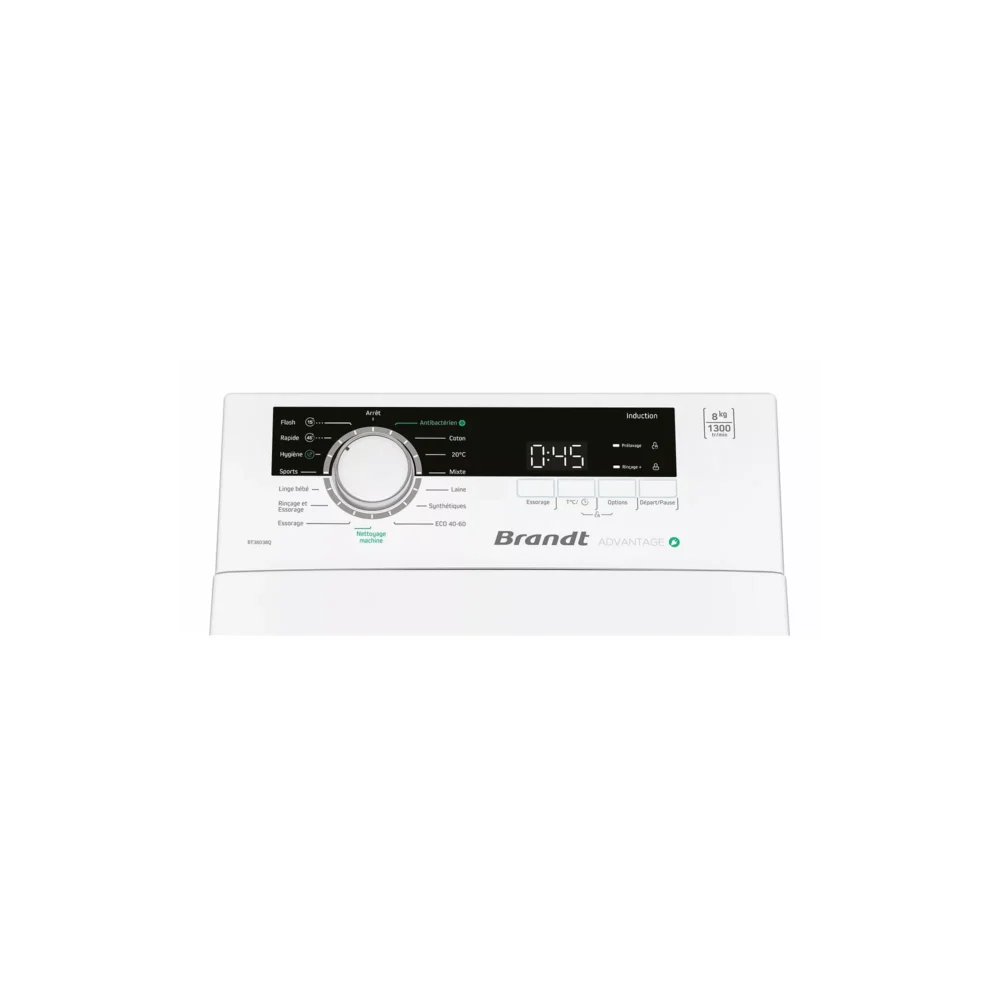 Lave linge top BRANDT BT38038Q – Image 2