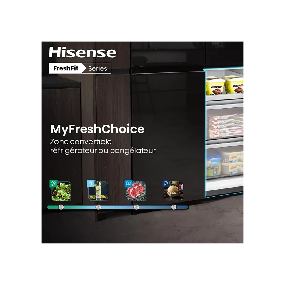 Réfrigérateur multi portes HISENSE RQ768N4GBE freshfit – Image 10