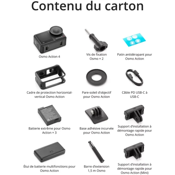 Caméra sport DJI Osmo Action 4 Adventure Combo – Image 9