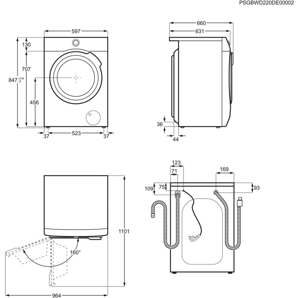 Lave linge hublot AEG LFR95A116S – Image 5