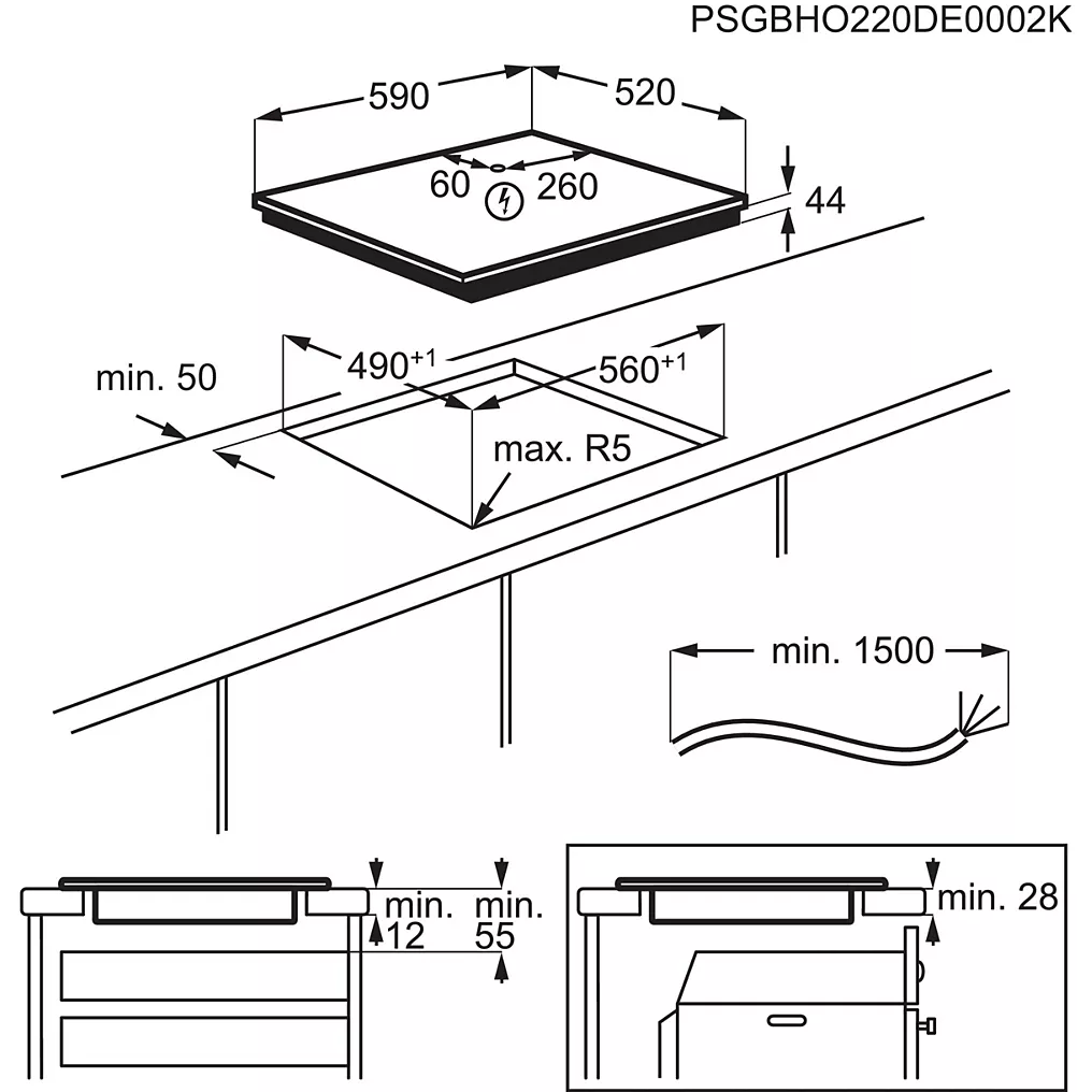 Table induction ELECTROLUX BIT60336BK H2H – Image 6