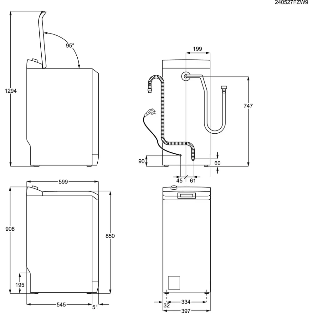 Lave linge top ELECTROLUX EW7T3733BA – Image 10