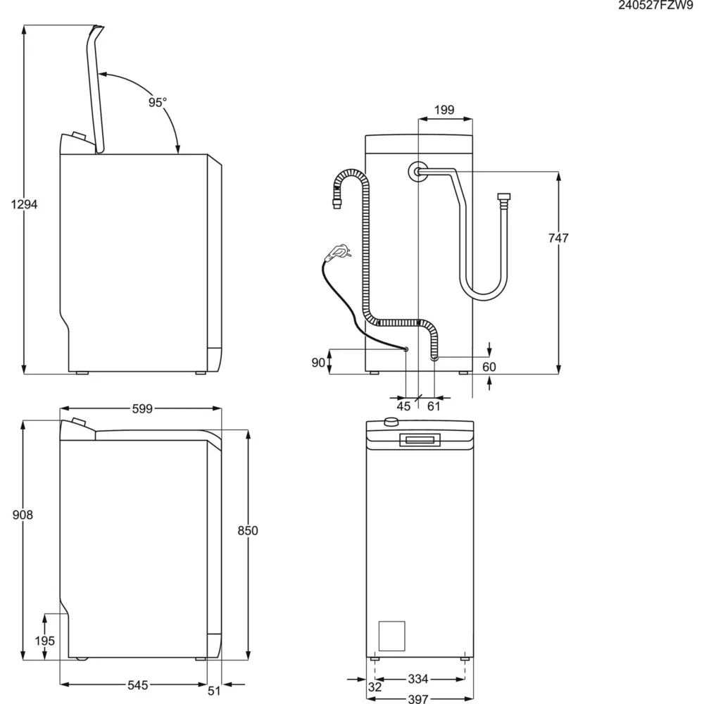 Lave linge top ELECTROLUX EW8T3653BA – Image 12
