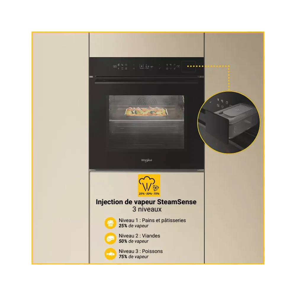 Four encastrable fonction vapeur WHIRLPOOL WOI7A8FPT1SBAF – Image 14