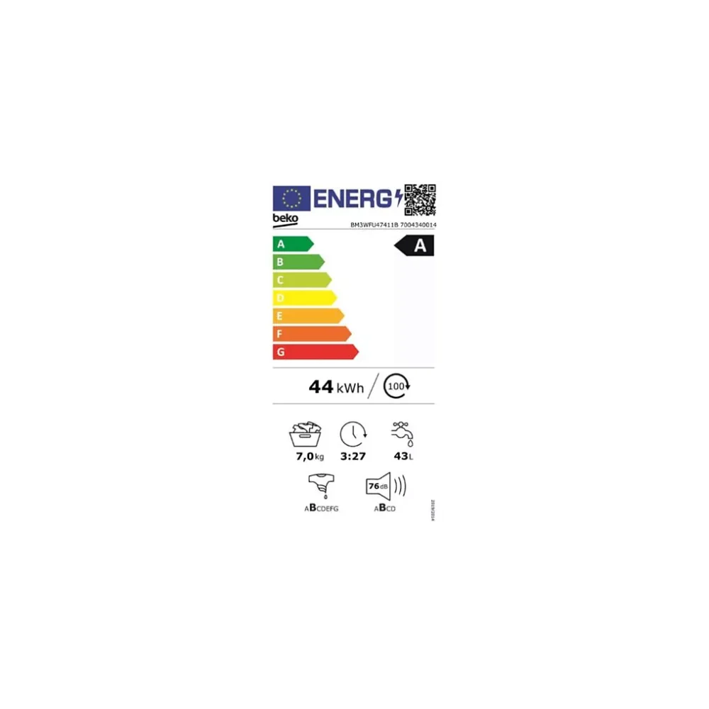 Lave linge hublot BEKO BM3WFU390411 Energy Spin – Image 10