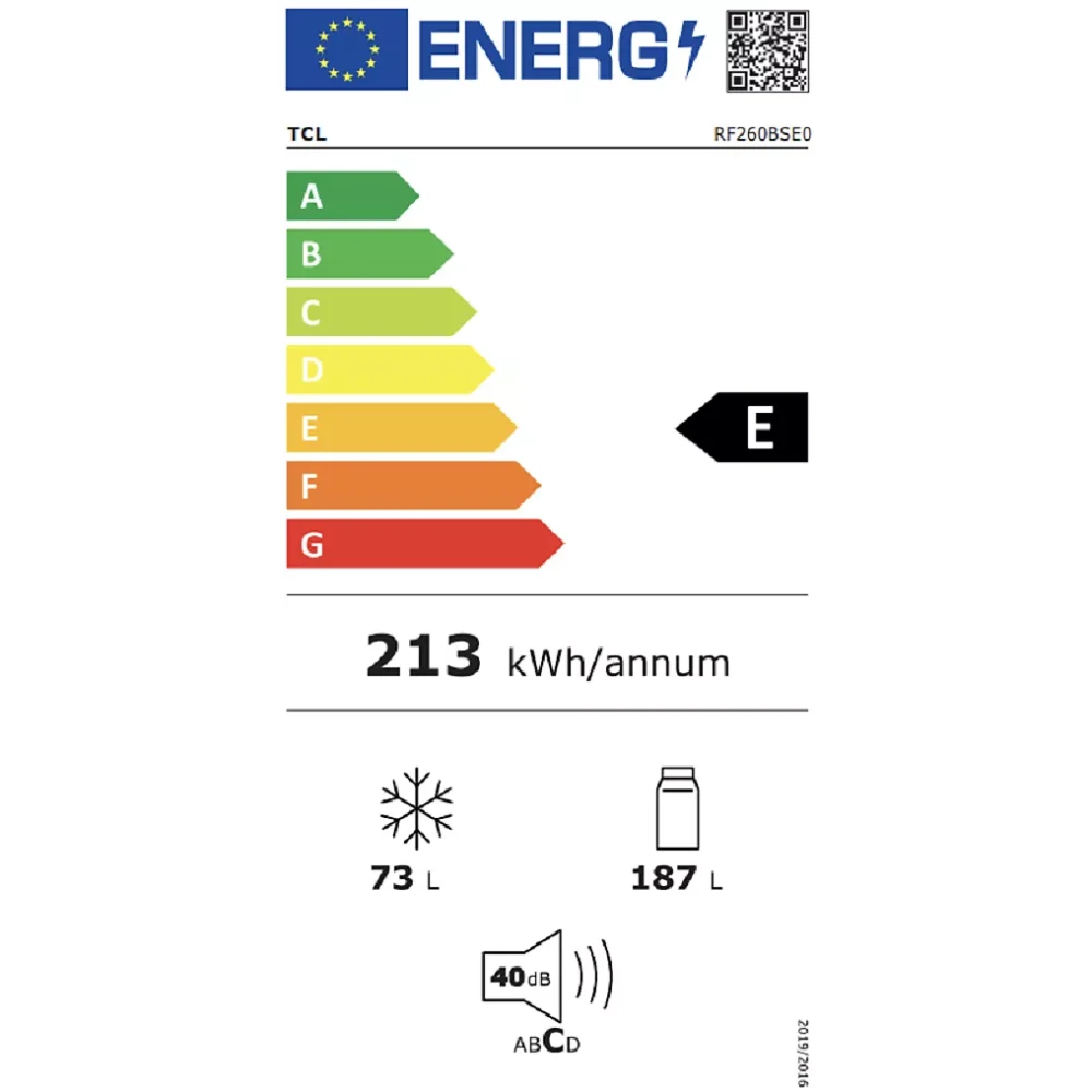 Réfrigérateur combiné TCL RF260BSE0 – Image 3