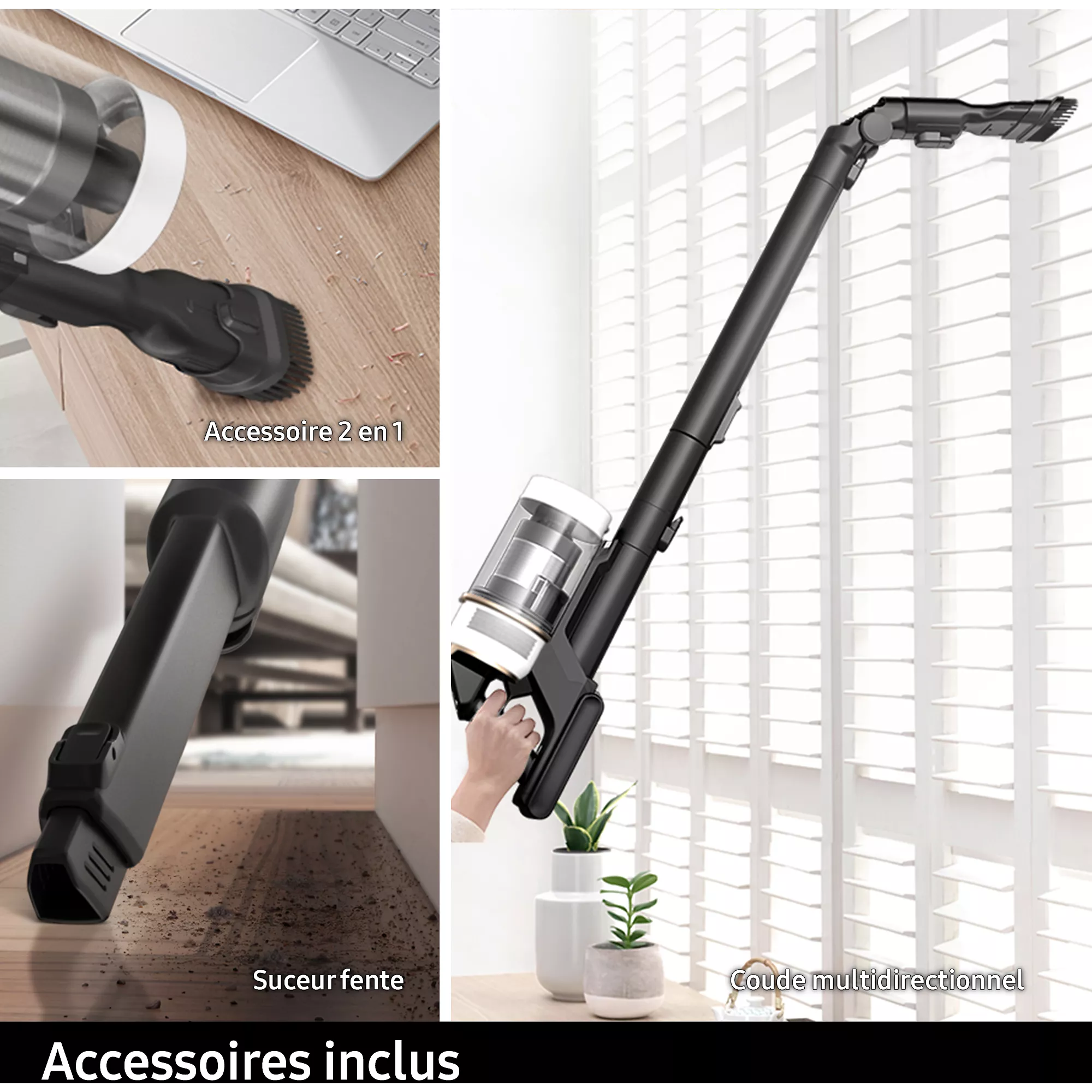 Aspirateur balai SAMSUNG Bespoke Jet Plus complete VS20B95C43W – Image 3