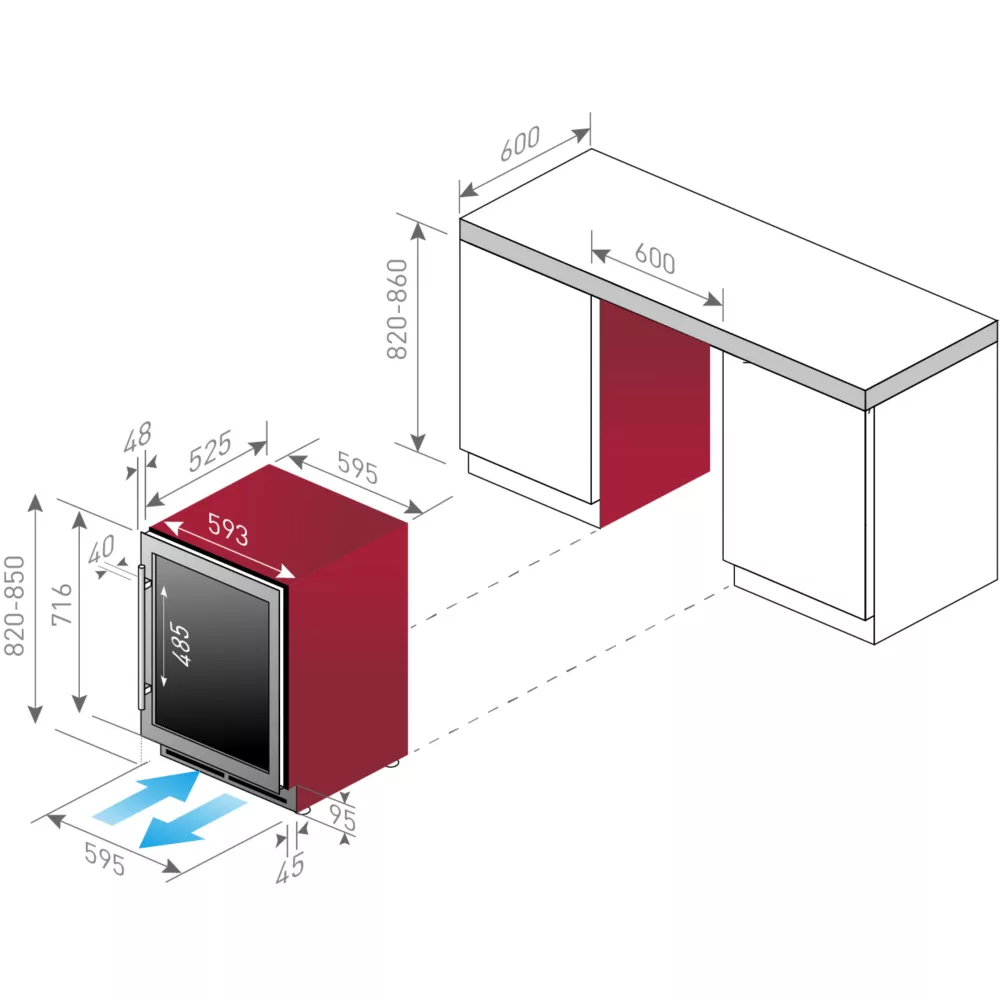 Cave à vin encastrable LE CHAI LBN 445 – Image 2