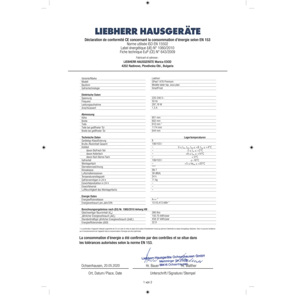 Congélateur top LIEBHERR GPesf1476-21 – Image 10