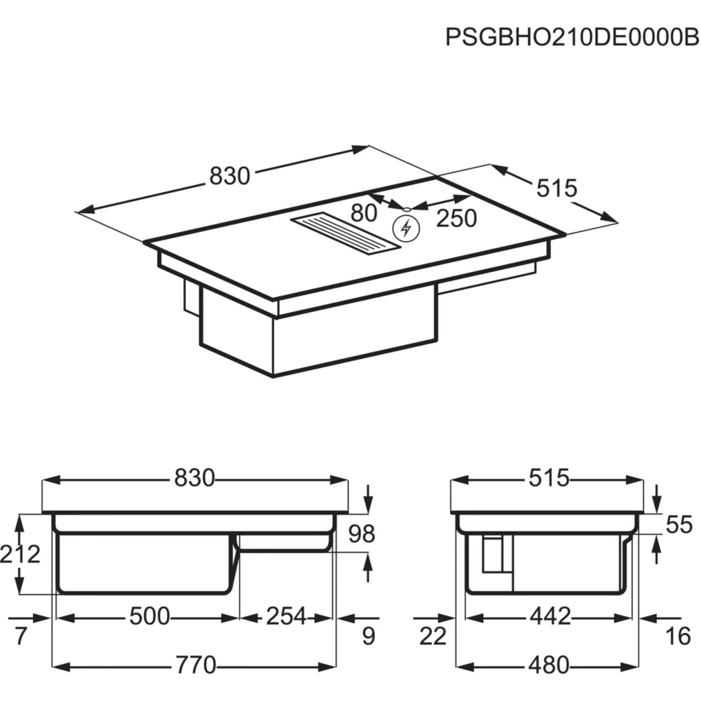 Table induction aspirante ELECTROLUX KCC84450 breeze – Image 18