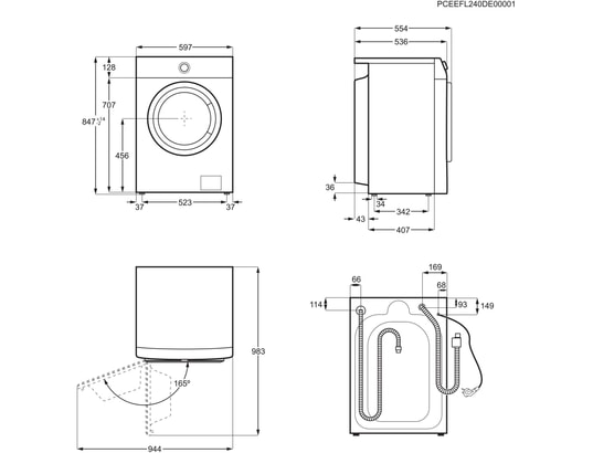 Lave linge séchant hublot ELECTROLUX EW8W2168WV – Image 2