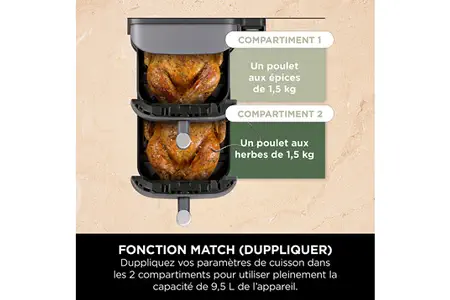 Friteuse sans huile Ninja Double Stack XL avec Thermosonde SmartCook SL451EU – Image 5